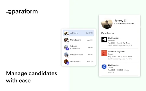 Extensión Paraform: Optimiza tu reclutamiento y gana recompensas - Screenshot 1